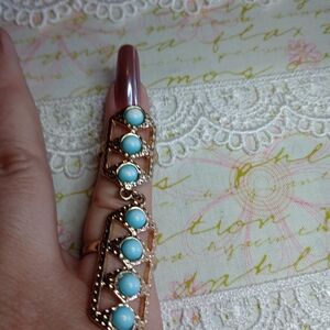 Gold Tone Two Part Statement Ring